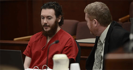 James Holmes durante el juicio Cadena perpetua para el autor del tiroteo en un cine
